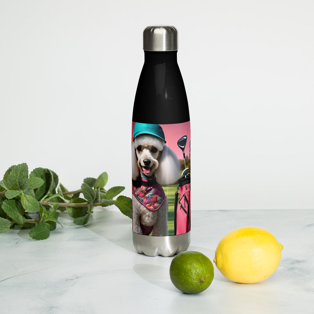 Poodle Golfer- Stainless steel water bottle v5