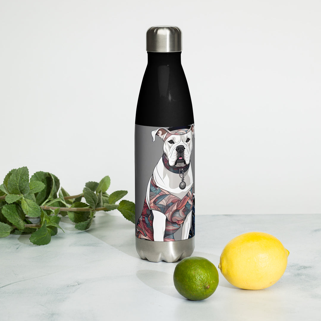 American Bulldog Golfer- Stainless steel water bottle v3