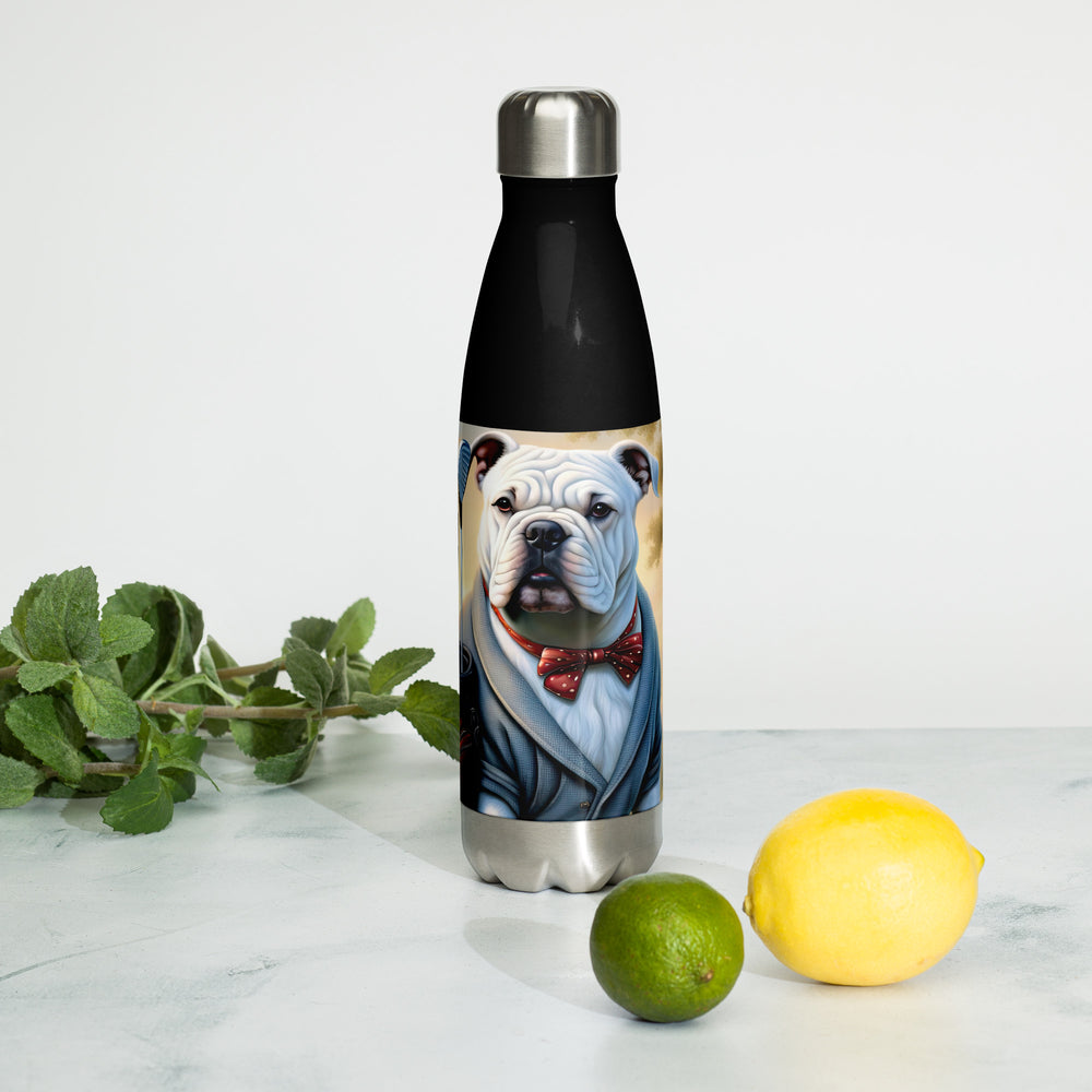 Bulldog Golfer- Stainless Steel Water Bottle v4