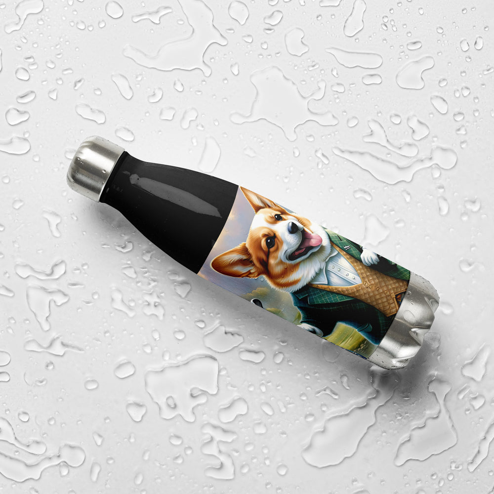 Pembroke Welsh Corgi Golfer- Stainless Steel Water Bottle v4