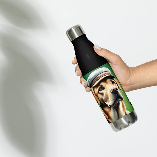 Stainless steel water bottle-Labrador Retriever Golfer V3