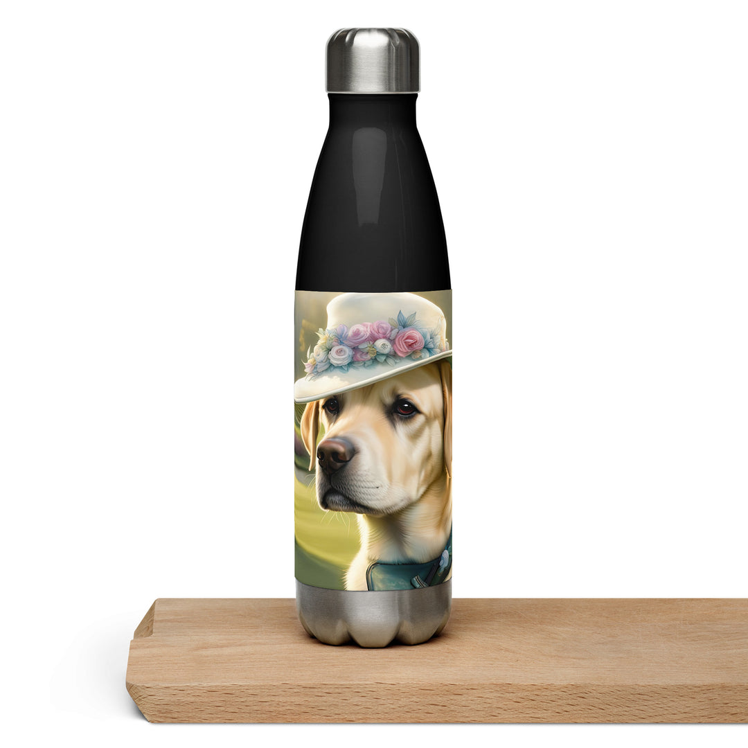 Stainless steel water bottle-Labrador Retriever Golfer V5