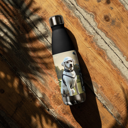 Stainless steel water bottle-Labrador Retriever Golfer V6