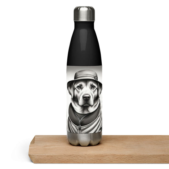 Stainless steel water bottle-Labrador Retriever Golfer V7