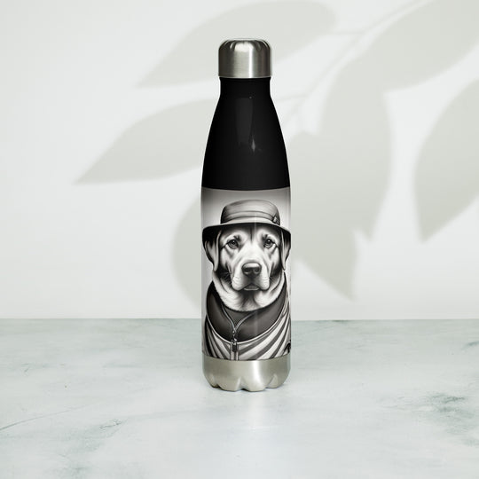 Stainless steel water bottle-Labrador Retriever Golfer V7