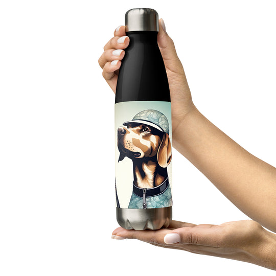 Stainless steel water bottle-Labrador Retriever Golfer V8