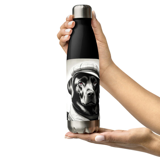 Stainless steel water bottle-Labrador Retriever Golfer V10