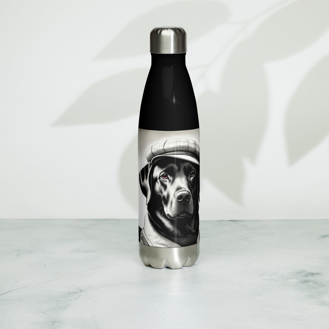 Stainless steel water bottle-Labrador Retriever Golfer V11