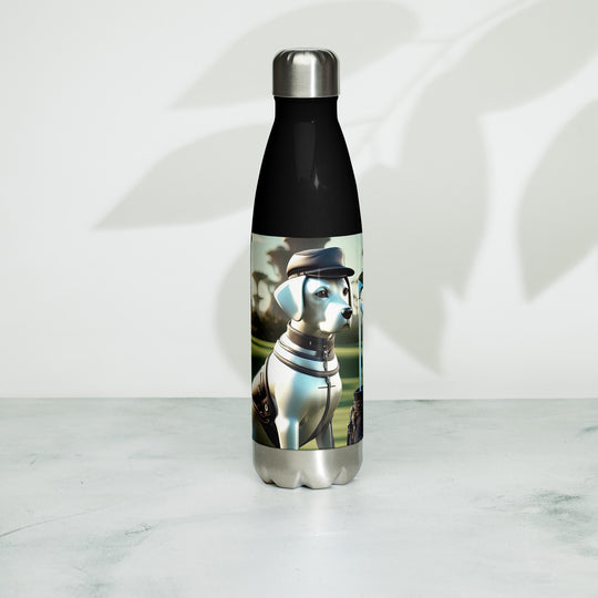 Stainless steel water bottle-Labrador Retriever Golfer V18