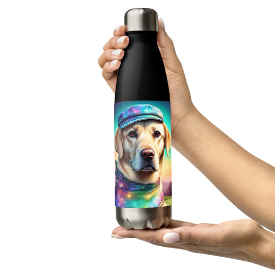 Stainless steel water bottle-Labrador Retriever Golfer V21