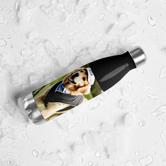 Golden Retriever Golfer- Stainless steel water bottle v3