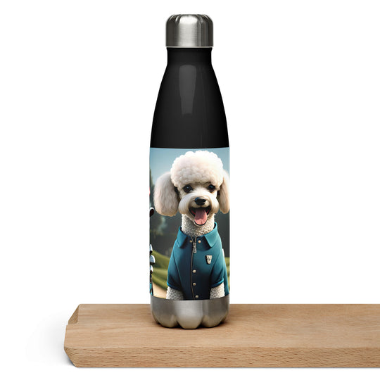 Poodle Golfer- Stainless steel water bottle