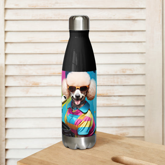 Poodle Golfer- Stainless steel water bottle v4