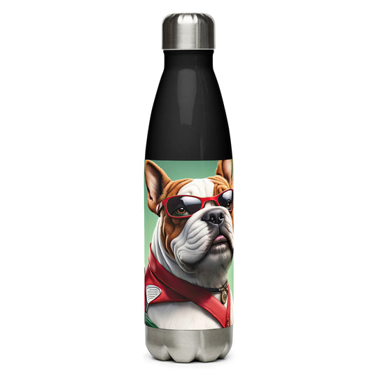 Bulldog Golfer- Stainless Steel Water Bottle v2