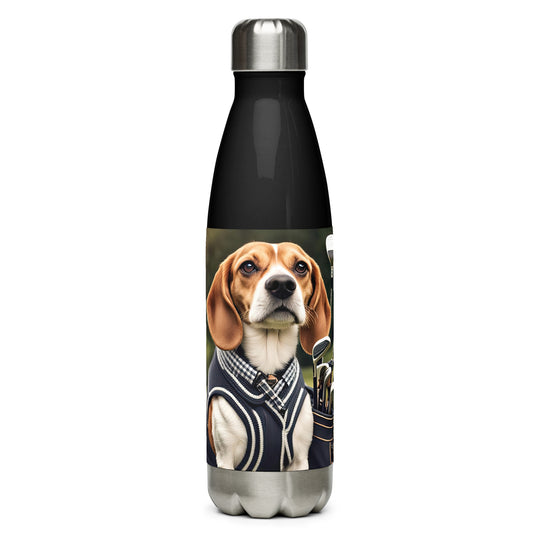 Beagle Golfer- Stainless Steel Water Bottle