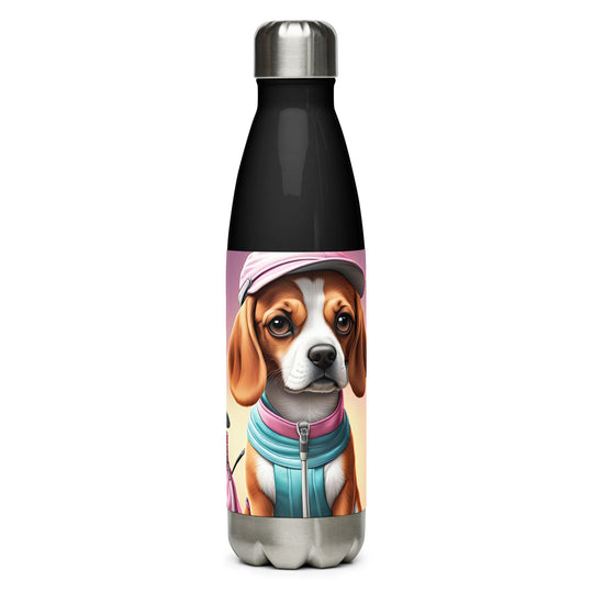 Beagle Golfer- Stainless Steel Water Bottle v3