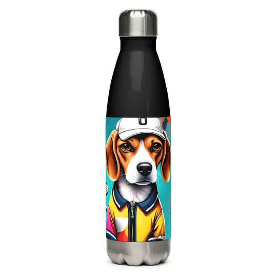 Beagle Golfer- Stainless Steel Water Bottle v4