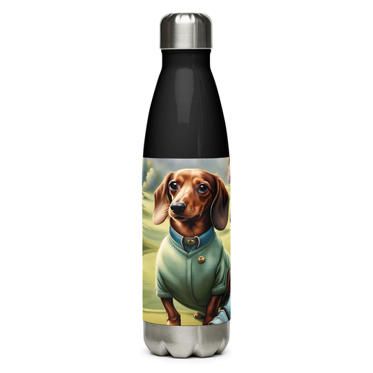 Dachshund Golfer- Stainless Steel Water Bottle