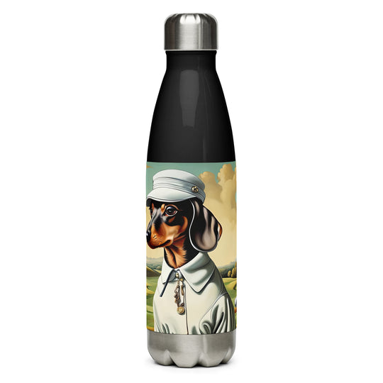 Dachshund Golfer- Stainless Steel Water Bottle v3