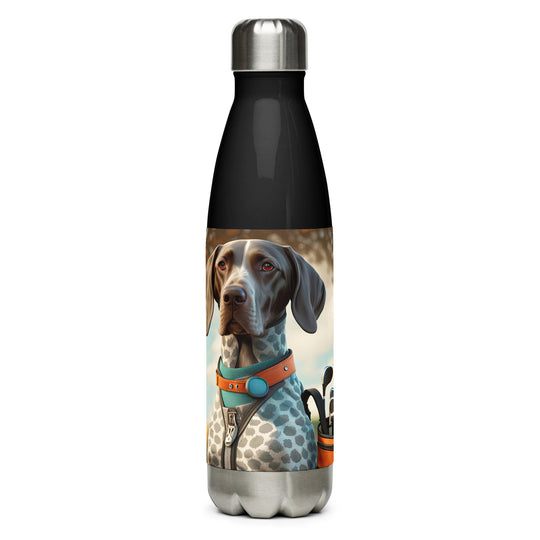 German Shorthaired Pointer Golfer- Stainless Steel Water Bottle