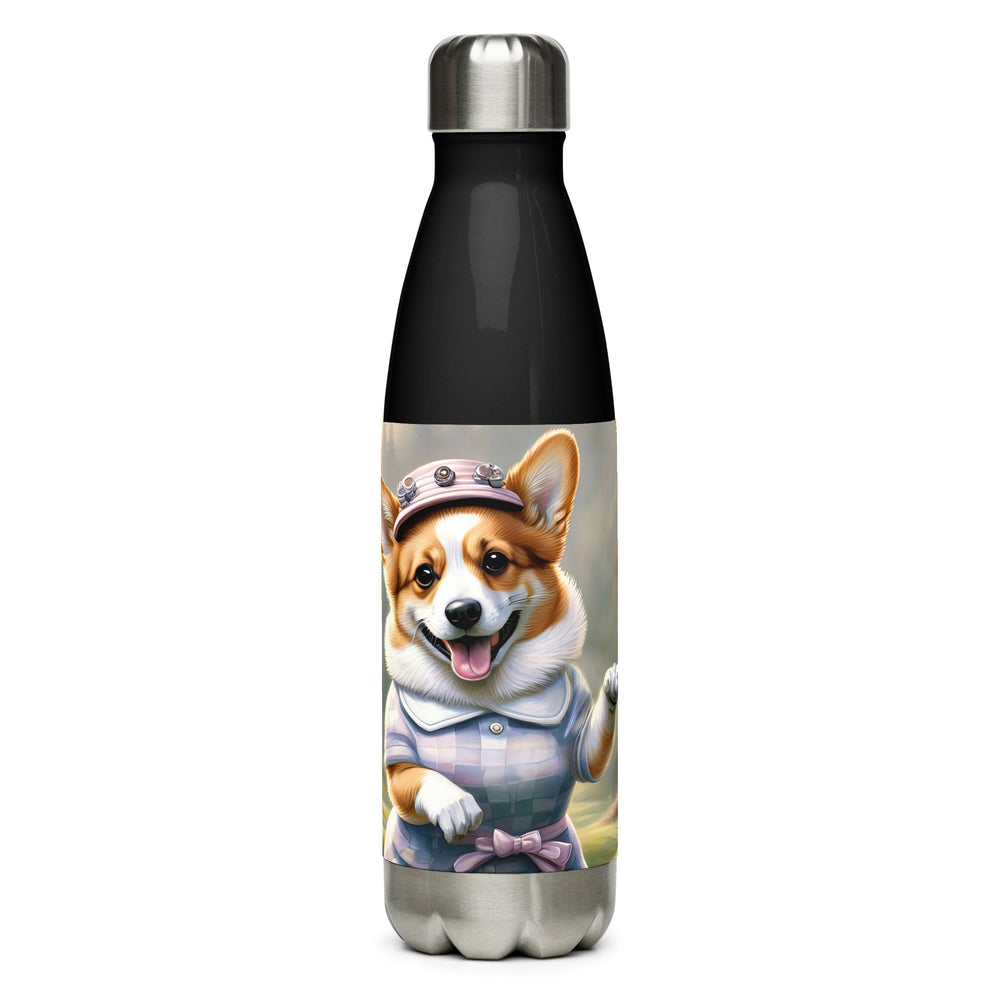Pembroke Welsh Corgi Golfer- Stainless Steel Water Bottle v2