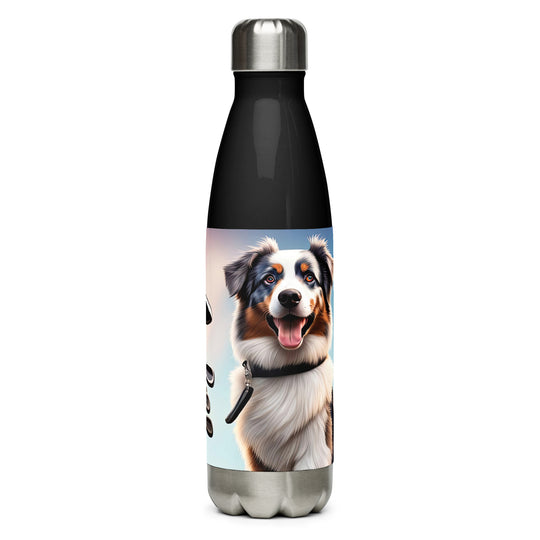 Australian Shepherd Golfer- Stainless steel water bottle