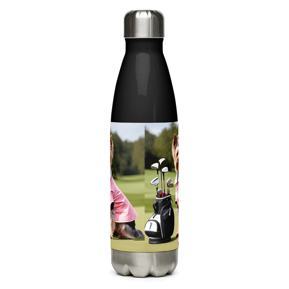 Yorkshire Terrier Golfer- Stainless steel water bottle v2