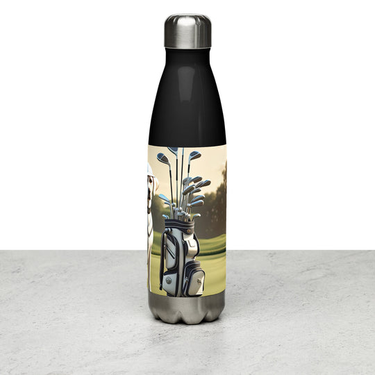 Stainless steel water bottle-Labrador Retriever Golfer V6