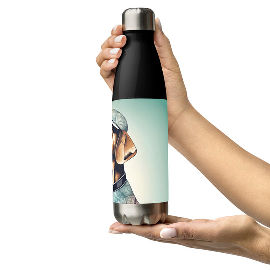 Stainless steel water bottle-Labrador Retriever Golfer V8