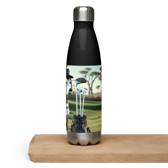 Stainless steel water bottle-Labrador Retriever Golfer V18