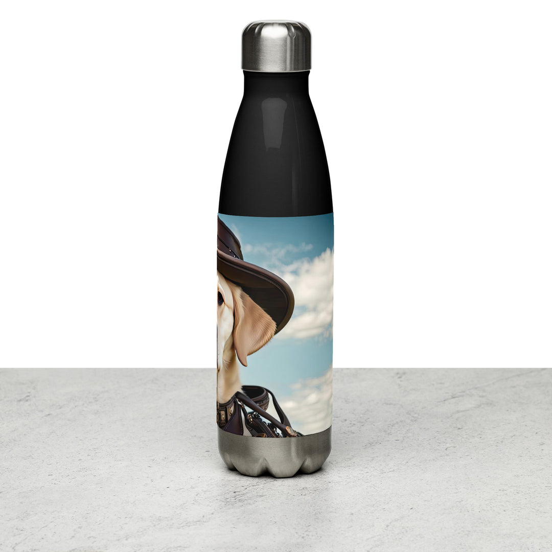 Stainless steel water bottle-Labrador Retriever Golfer V20