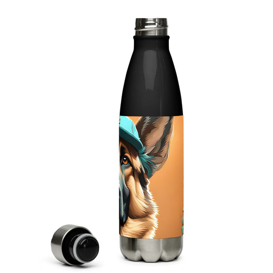 German Shepherd Golfer- Stainless Steel Water Bottle