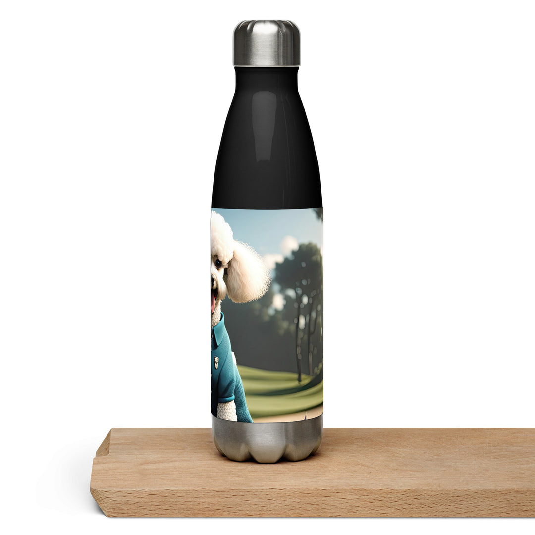 Poodle Golfer- Stainless steel water bottle