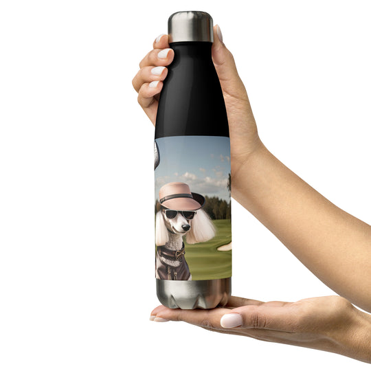 Poodle Golfer- Stainless steel water bottle v3