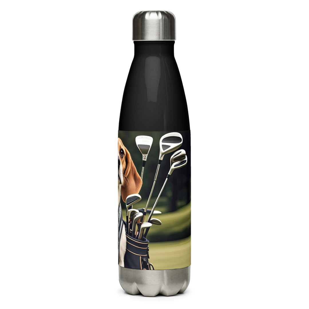 Beagle Golfer- Stainless Steel Water Bottle