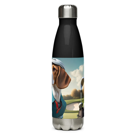 Beagle Golfer- Stainless Steel Water Bottle v2