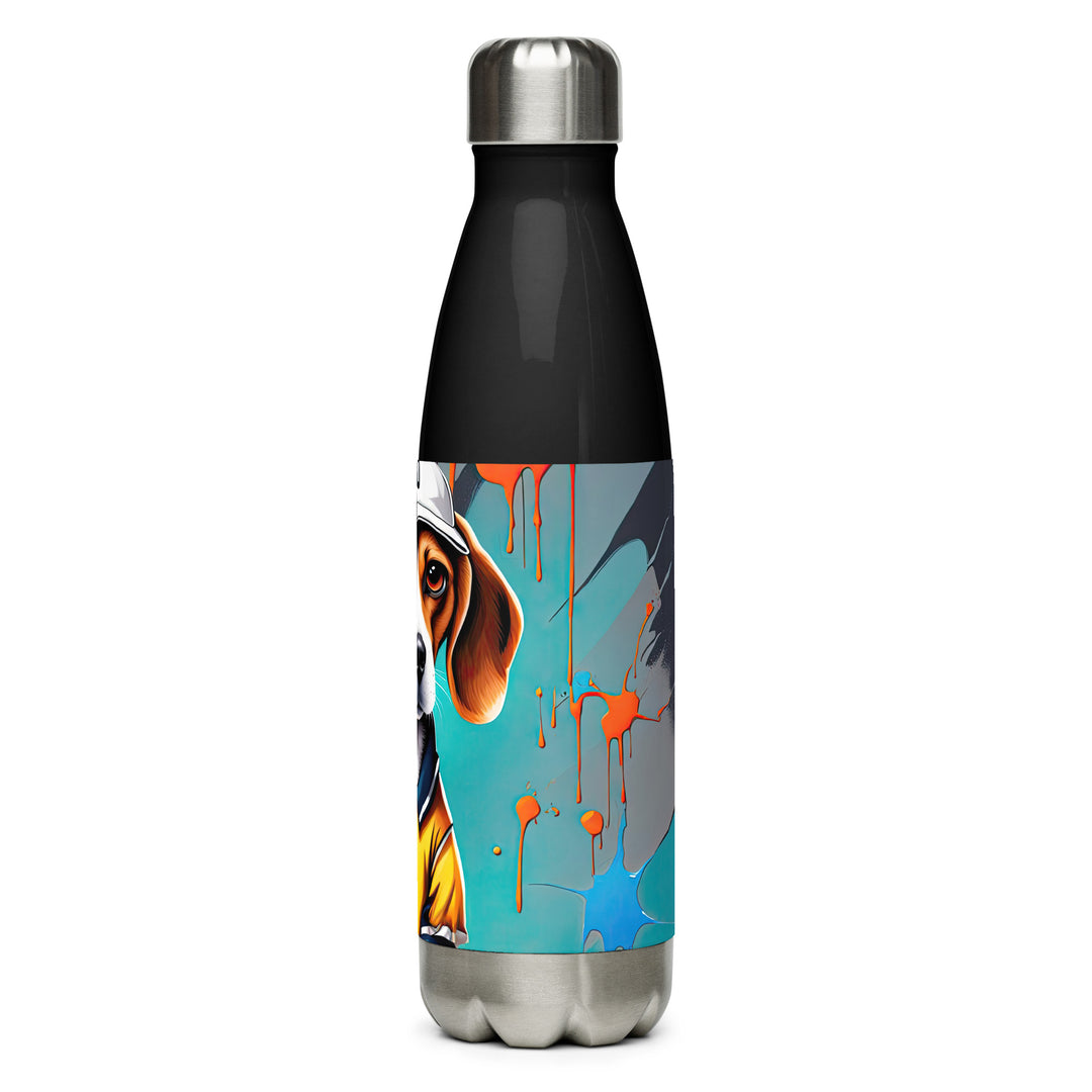 Beagle Golfer- Stainless Steel Water Bottle v4