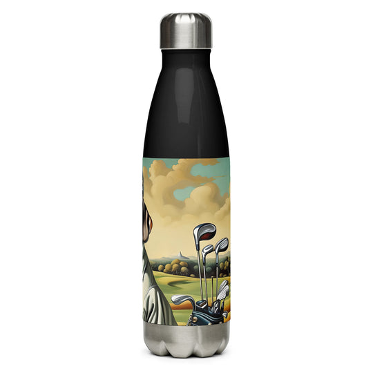 Dachshund Golfer- Stainless Steel Water Bottle v3