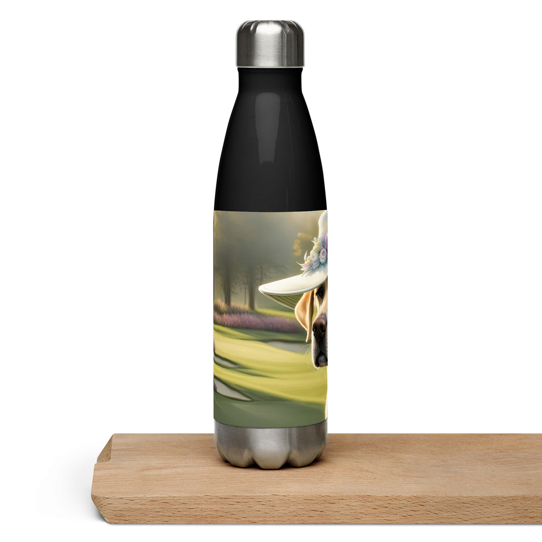 Stainless steel water bottle-Labrador Retriever Golfer V5