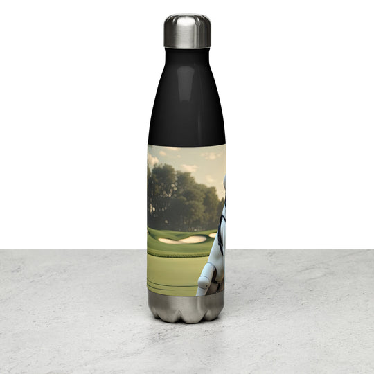 Stainless steel water bottle-Labrador Retriever Golfer V6