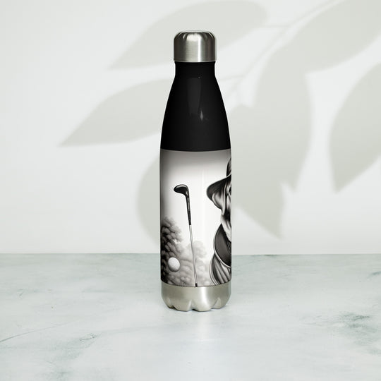 Stainless steel water bottle-Labrador Retriever Golfer V7