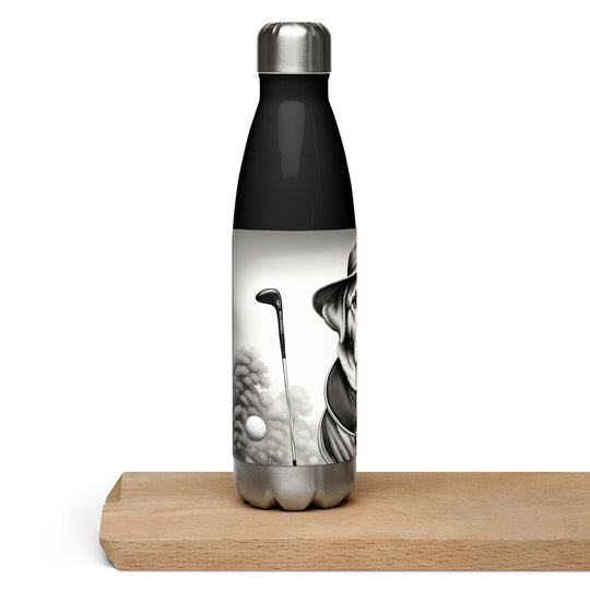 Stainless steel water bottle-Labrador Retriever Golfer V7