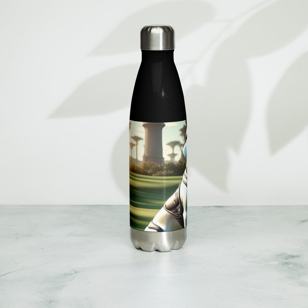 Stainless steel water bottle-Labrador Retriever Golfer V18