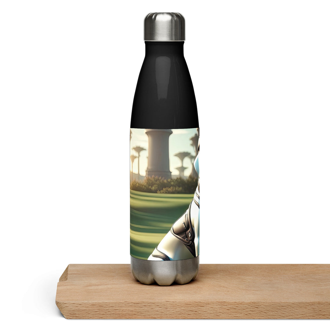 Stainless steel water bottle-Labrador Retriever Golfer V18