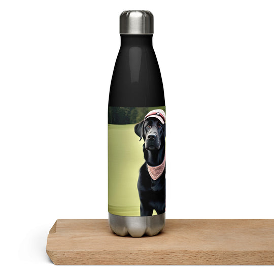 Golden Retriever Golfer- Stainless steel water bottle