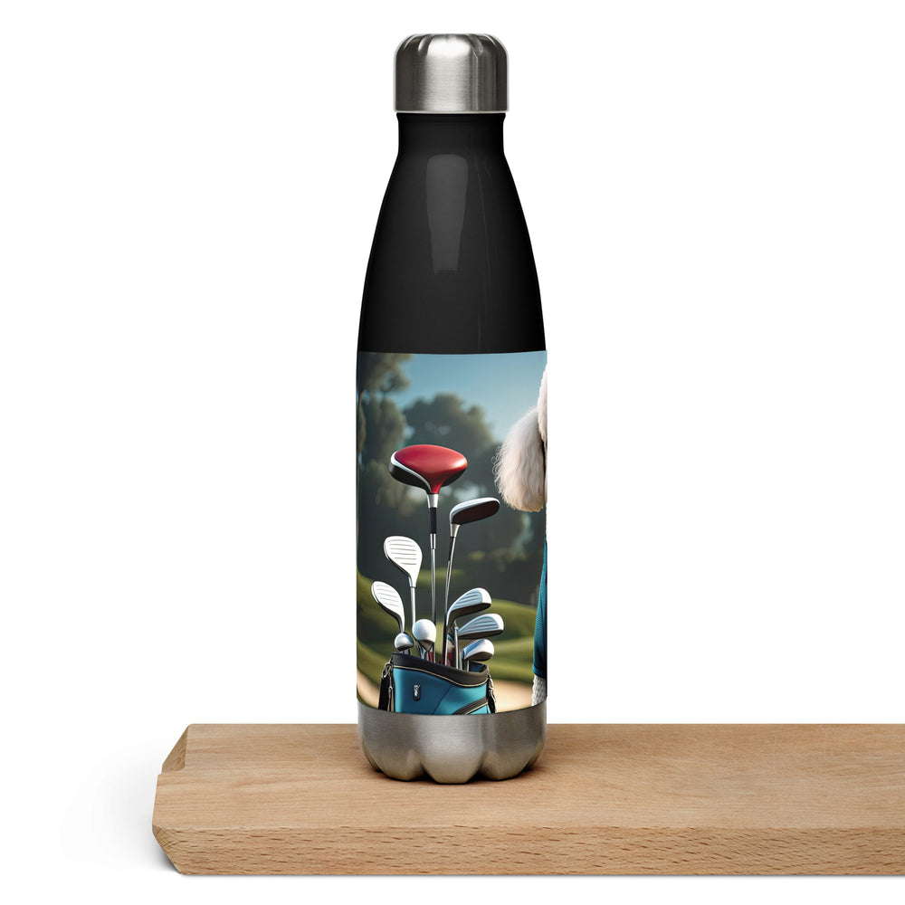 Poodle Golfer- Stainless steel water bottle