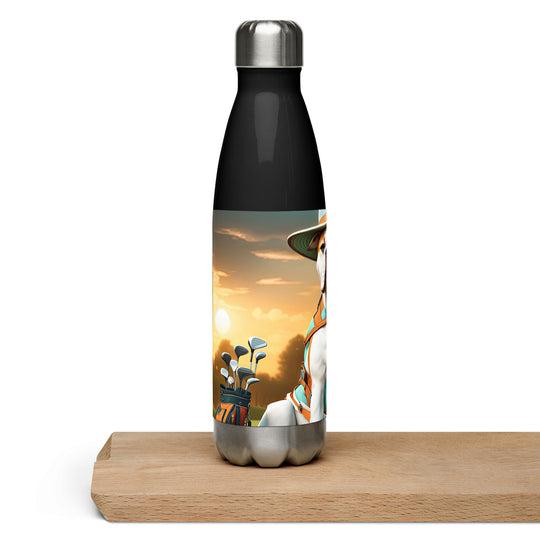 American Bulldog Golfer- Stainless steel water bottle v2