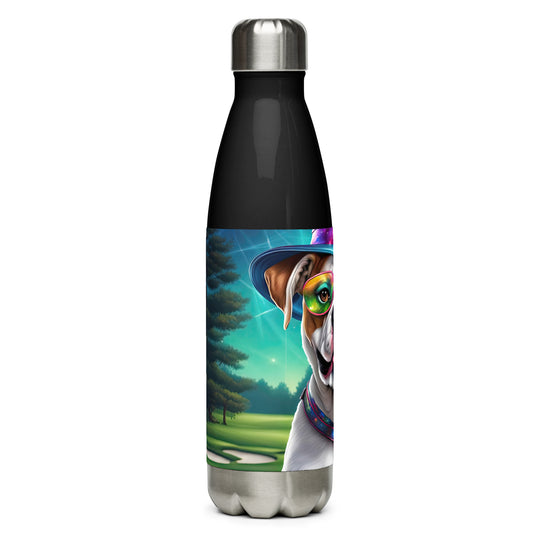 American Bulldog Golfer- Stainless steel water bottle v4