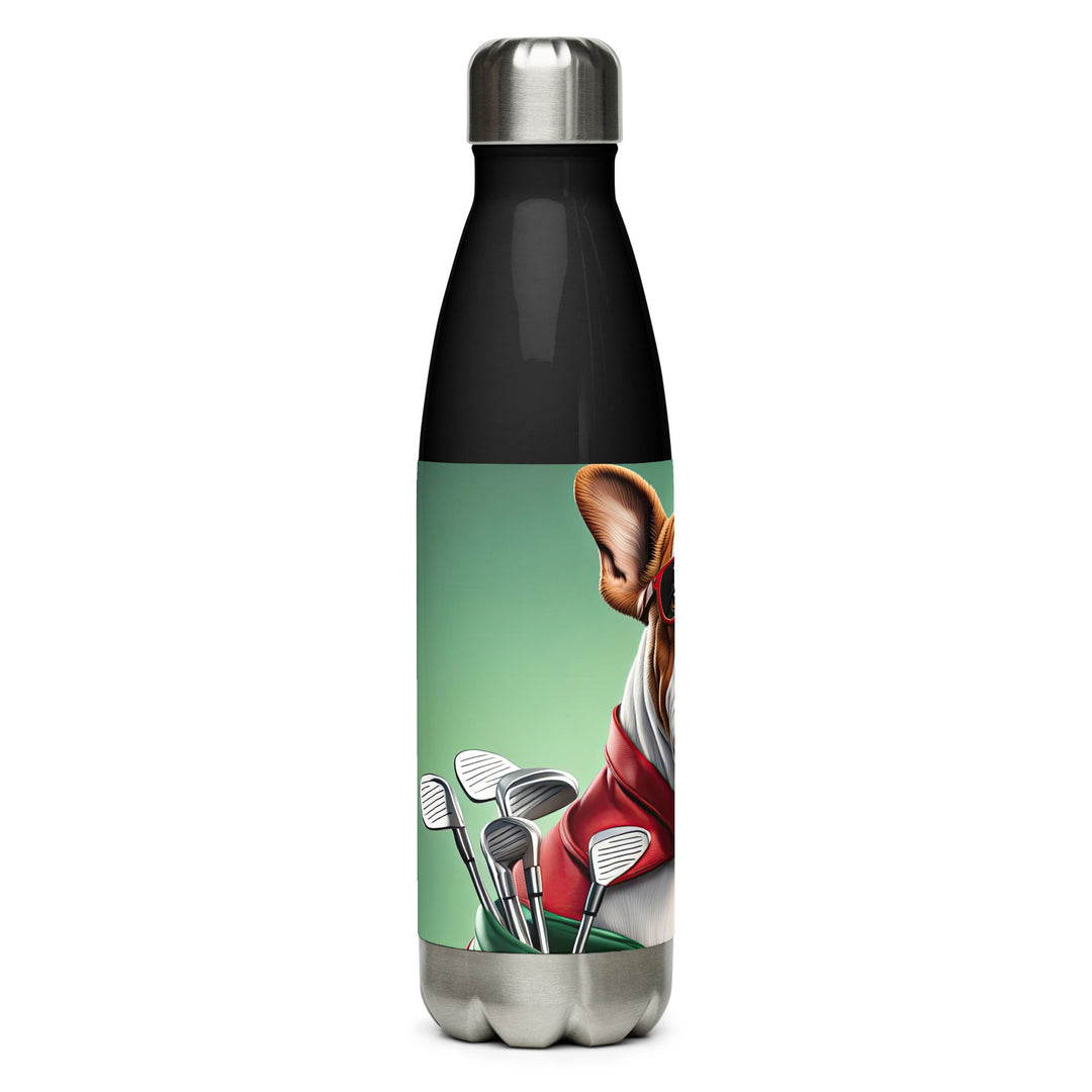 Bulldog Golfer- Stainless Steel Water Bottle v2