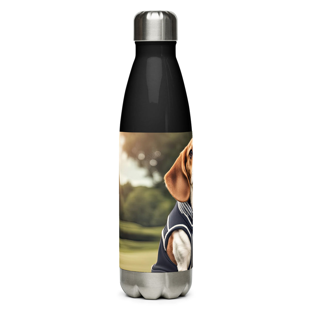 Beagle Golfer- Stainless Steel Water Bottle